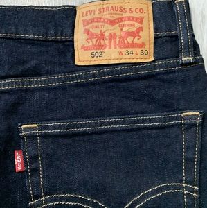 LEVI'S 502 34 x 30 DARK BLUE JEANS